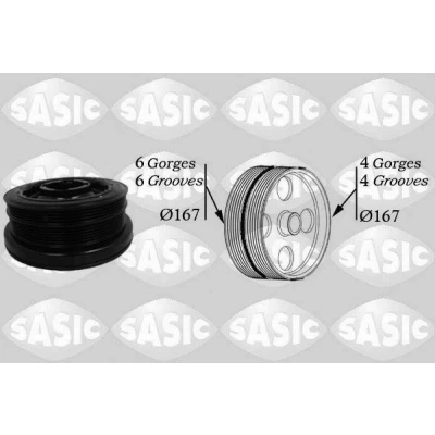 Imagem de SASIC 2156034 Polia da Cambota 167 BMW: 3 Touring, 5 Sedan, Sedan