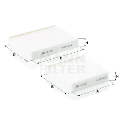 Imagem de MANN FILTER CU 21 000 2 Filtro, ar do habitáculo Filtro de partículas 159, 204 153 32 PEUGEOT: 207 Hatchback, 208 I 2008 Carrinha