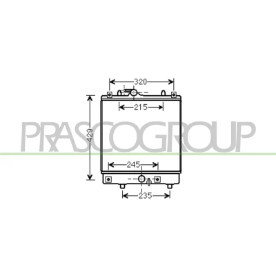 Imagem de PRASCO OP304R004 Radiador, arrefecimento do motor Alumínio 377mm 378mm 34mm Aletas de refrigeração unidas mecanicamente