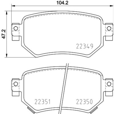 Imagem de BREMBO P 49 059 Jogo de pastilhas para travão disco com avisador sonoro desgaste sem acessórios MAZDA: 6 Sedan, Carrinha