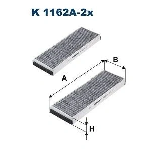 Imagem de Filtros habitáculo carvão ativado filtron k1162a 2x