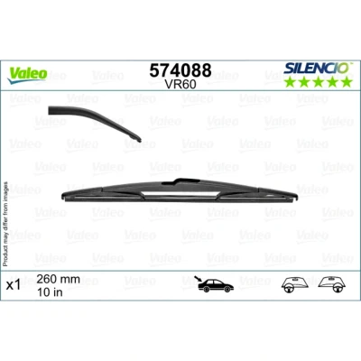 Imagem de Escova do limpa vidros Valeo 574088 260mm traseira RENAULT: Captur II