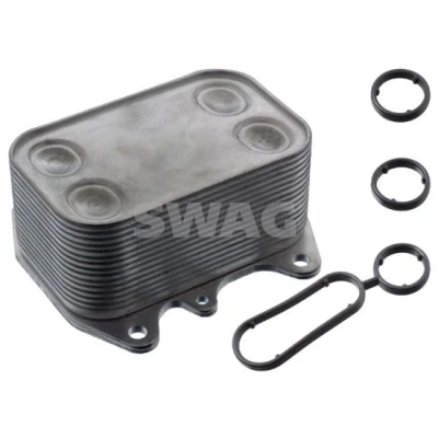 Imagem de SWAG 30 10 3463 Radiador de Óleo com juntas VOLKSWAGEN: Passat B6 Sedan, Polo V Hatchback, Caddy 3, SEAT: Ibiza 4 Sportcoupe, Leon II Hatchback