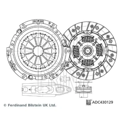 Imagem de BLUE PRINT ADC430129 Kit de Embraiagem três peças com massa lubrificante sintética rolamento desembraiagem 201 MITSUBISHI: COLT 6