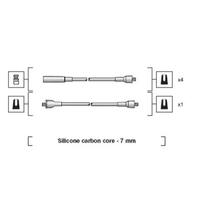 Imagem de Conjunto de cabos ignição MAGNETI MARELLI 941318111018