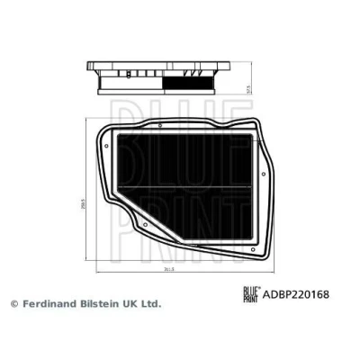 Imagem de BLUE PRINT ADBP220168 filtro de ar 58mm 251mm 312mm Cartucho filtrante com pré