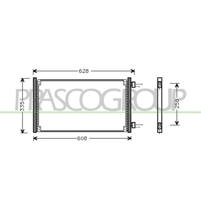 Imagem de PRASCO FT133C005 Condensador 15 Alumínio 612 FIAT: Punto II Hatchback