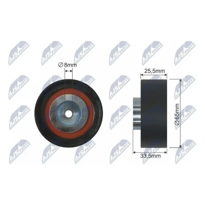 Imagem de NTY RNK HD 021 Polia de desvio/de guia, correia trapezoidal 65mm