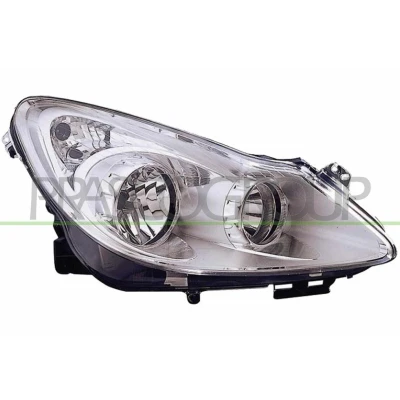Imagem de PRASCO OP0344903 Farol Principal à direita H7, H1 crómio sem motor de regulação do alcance dos faróis OPEL: Corsa D Hatchback