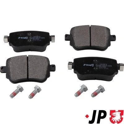 Imagem de JP GROUP 1163708710 Jogo de pastilhas para travão disco Eixo traseiro não preparado indicador aviso desgaste SEAT: Leon III ST