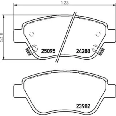 Imagem de BREMBO P 59 081 Jogo de pastilhas para travão disco com avisador sonoro desgaste parafusos pinça acessórios OPEL: Adam