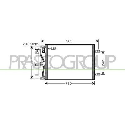 Imagem de PRASCO DS011C001 Condensador com secador 15 10 Alumínio 444 R 134a NISSAN: MICRA 3