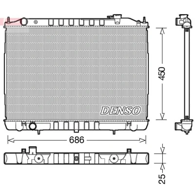 Imagem de DENSO DRM46050 Radiador, arrefecimento do motor 686 450 25 NISSAN: Pick Up