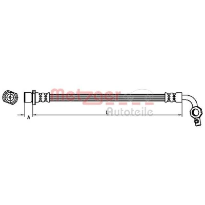 Imagem de METZGER 4110100 Mangueira de Travão 270 TOYOTA: RAV4 I SUV