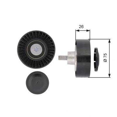 Imagem de GATES FleetRunner Micro V Kit T36385 Polia de Desvio BMW: 5 Sedan, Touring