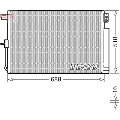 Imagem de DENSO DCN06019 Condensador com secador R 134a