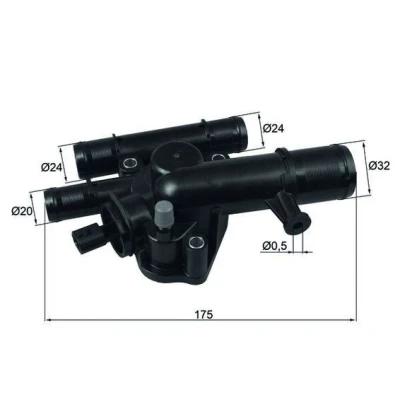 Imagem de MAHLE ORIGINAL TI 243 89 Termóstato, líquido de refrigeração com junta RENAULT: MEGANE 2 Kombi, 3 Grandtour, Coupe