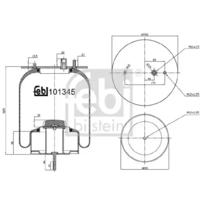 Imagem de FEBI BILSTEIN 101345 Fole, suspensão pneumática