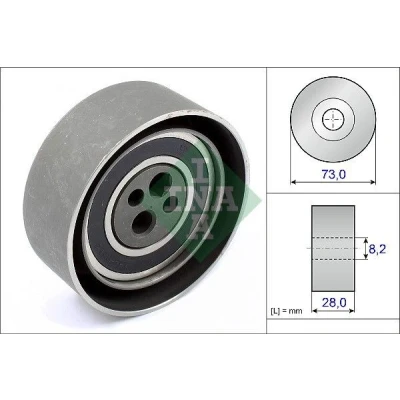 Imagem de INA 531 0103 20 Rolo tensor, correia dentada AUDI: A4 B5 Sedan, Avant, 80 B4 Avant
