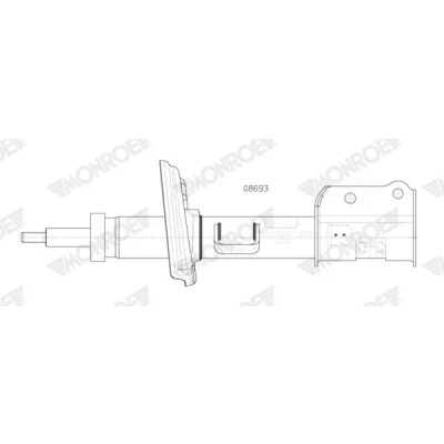 Imagem de MONROE G8693 Amortecedor Pressão do gás Tubo duplo com assento de mola cavilha em cima, braçadeira baixo JEEP: Compass (MP