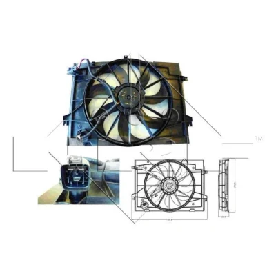 Imagem de NRF 47285 ventilador de radiador 470 12 300 com estrutura do (caixilho) HYUNDAI: Tucson