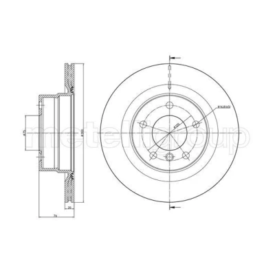 Imagem de METELLI Disco de travão BMW: 1 Coupe, Cabrio 300,0mm 20,0mm 5 75,0mm ventilado pintado 23 1014C 34216778051,34216855005 Discos