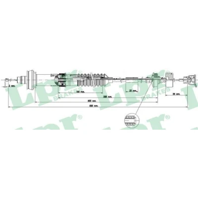 Imagem de LPR C0153C Cabo de Embreagem com afinação automática PEUGEOT: 206 Hatchback