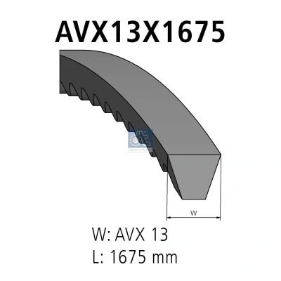 Imagem de DT Spare Parts 5.41407 Correia Trapezoidal 13 1675