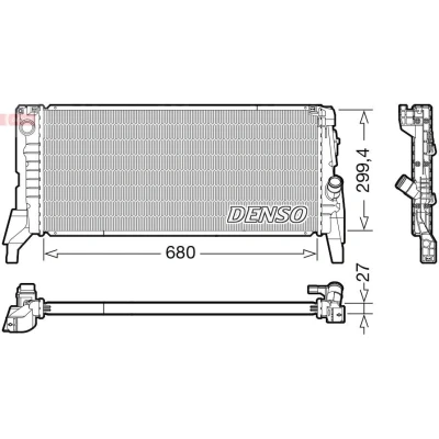 Imagem de DENSO DRM05119 Radiador, arrefecimento do motor 680 321 27 MINI: Hatchback