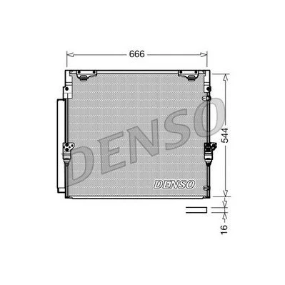 Imagem de DENSO DCN50036 Condensador com secador 666x544x16 R 134a 666 TOYOTA: Land Cruiser 200
