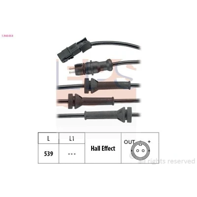 Imagem de EPS 1.960.054 Sensor de ABS Made in Italy OE Equivalent 539mm RENAULT: MEGANE II Van / Hatchback, 2 Kombi, SCENIC