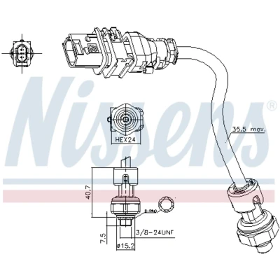 Imagem de Interruptor de pressão, ar condicionado ** FIRST FIT NISSENS 301025
