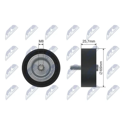 Imagem de NTY RNK ME 033 Polia de desvio/de guia, correia trapezoidal 65mm MERCEDES BENZ: Classe B