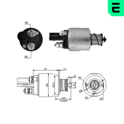 Imagem de ERA ZM1498 Interruptor electromagnético, motor de arranque SEAT: Ibiza 3