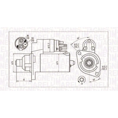 Imagem de MAGNETI MARELLI 063721323010 Motor de arranque 12 2 10 SEAT: Ibiza 3, 4, Leon II Hatchback, AUDI: A3 Sportback