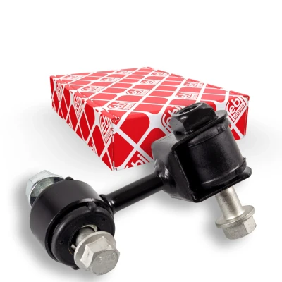 Imagem de FEBI BILSTEIN 34757 barra / escora, estabilizadora Eixo dianteiro, lado esquerdo 75 M10 x 1,25 ProKit com material de montagem Aço preto