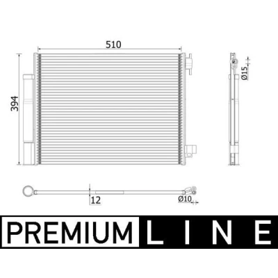Imagem de MAHLE ORIGINAL AC 73 000P Condensador com secador 10 15,0 510,0 DACIA: SANDERO 2, Lodgy, Duster SUV, RENAULT: Captur, Clio 4