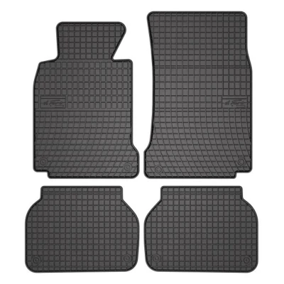 Imagem de FROGUM 0668 Conjunto de tapete chão Borracha à frente e atrás 4 preto medida BMW: 5 Touring, Sedan