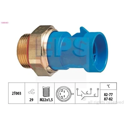 Imagem de EPS 1.850.653 Interruptor de temperatura, ventilador do radiador M22x1,5 Made in Italy OE Equivalent FIAT: Punto I Hatchback, Ducato Van