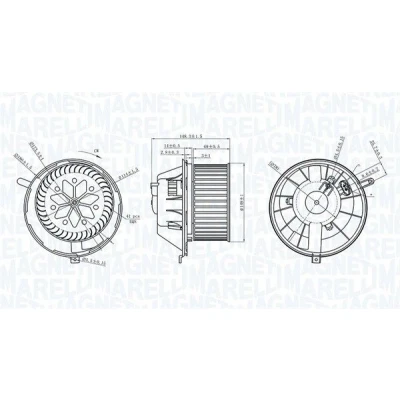Imagem de MAGNETI MARELLI 069412229010 Motor eléctrico, ventilador do habitáculo 12 SEAT: Leon II Hatchback, VOLKSWAGEN: Passat B6 Variant