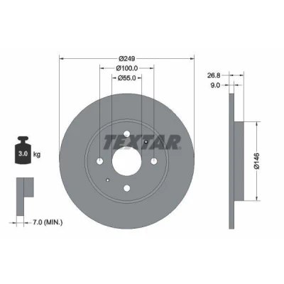 Imagem de Disco de travão TEXTAR 92352203