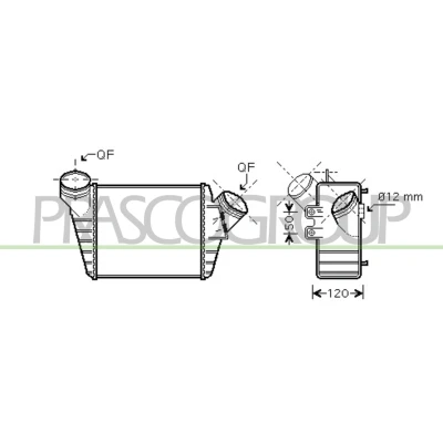 Imagem de PRASCO VG420N002 Intercooler com acoplamentos rápidos