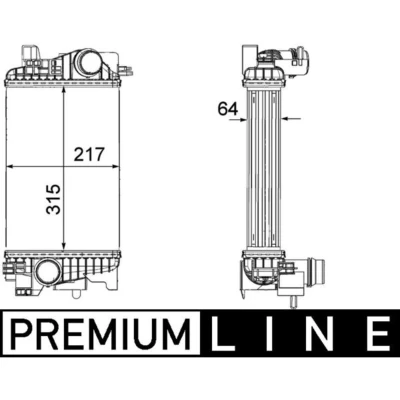 Imagem de MAHLE ORIGINAL CI 263 000P Intercooler