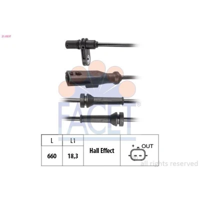 Imagem de FACET 21.0337 Sensor de ABS 660