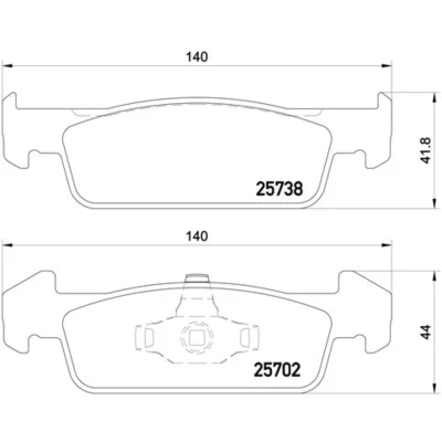 Imagem de BREMBO P 68 060 Jogo de pastilhas para travão disco excl. contacto aviso desgaste sem acessórios DACIA: LOGAN MCV 2, SANDERO 2
