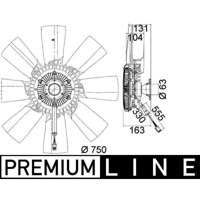 Imagem de MAHLE ORIGINAL CFF 473 000P Ventilador de Radiador 750 electrónico