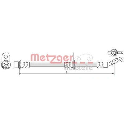 Imagem de METZGER 4110621 Mangueira de Travão 451 M10 x 1