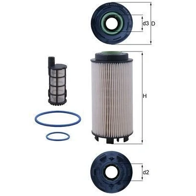 Imagem de MAHLE ORIGINAL KX 403/1KIT Filtro de Combustível Cartucho filtrante