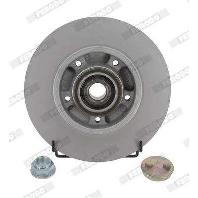 Imagem de FERODO DDF2820C 1 Disco de travão 260 8 5 114,3 cheio com jogo rolamentos roda, anel sensor do ABS RENAULT: Megane 4
