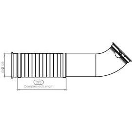 Imagem de DINEX 21556 Tubo de escape 270, 670 traseira 128 185 Euro 4 (D4), 5 155